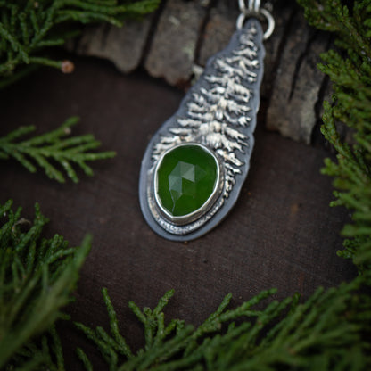 Lumen Crescentia, Light of Growth I- Sterling Silver Serpentine Tree Necklace