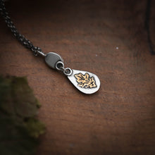Autumn Oak Sterling Silver and Garnet Necklace