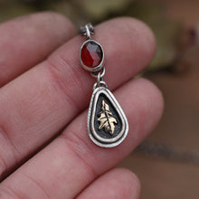 Autumn Oak Sterling Silver and Garnet Necklace