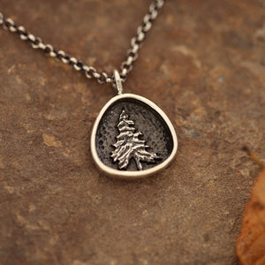 Lone Pine Pendant - Trillion - Silver or Bronze