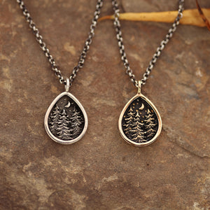 Nightfall Miniscape Pendant - Silver or Bronze
