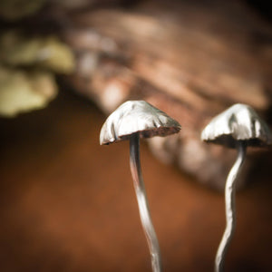 Sterling Silver Woodland Mushroom Hair Stick