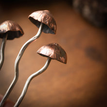 Copper and Sterling Silver Woodland Mushroom Hair Stick