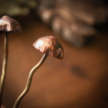 Brass and Copper Woodland Mushroom Hair Stick
