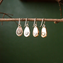 Teardrop Lone Pine Standard Earrings - Silver & Bronze
