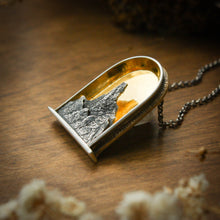 Sacred Mountain Sterling Silver and 24k Gold Shrine Pendant